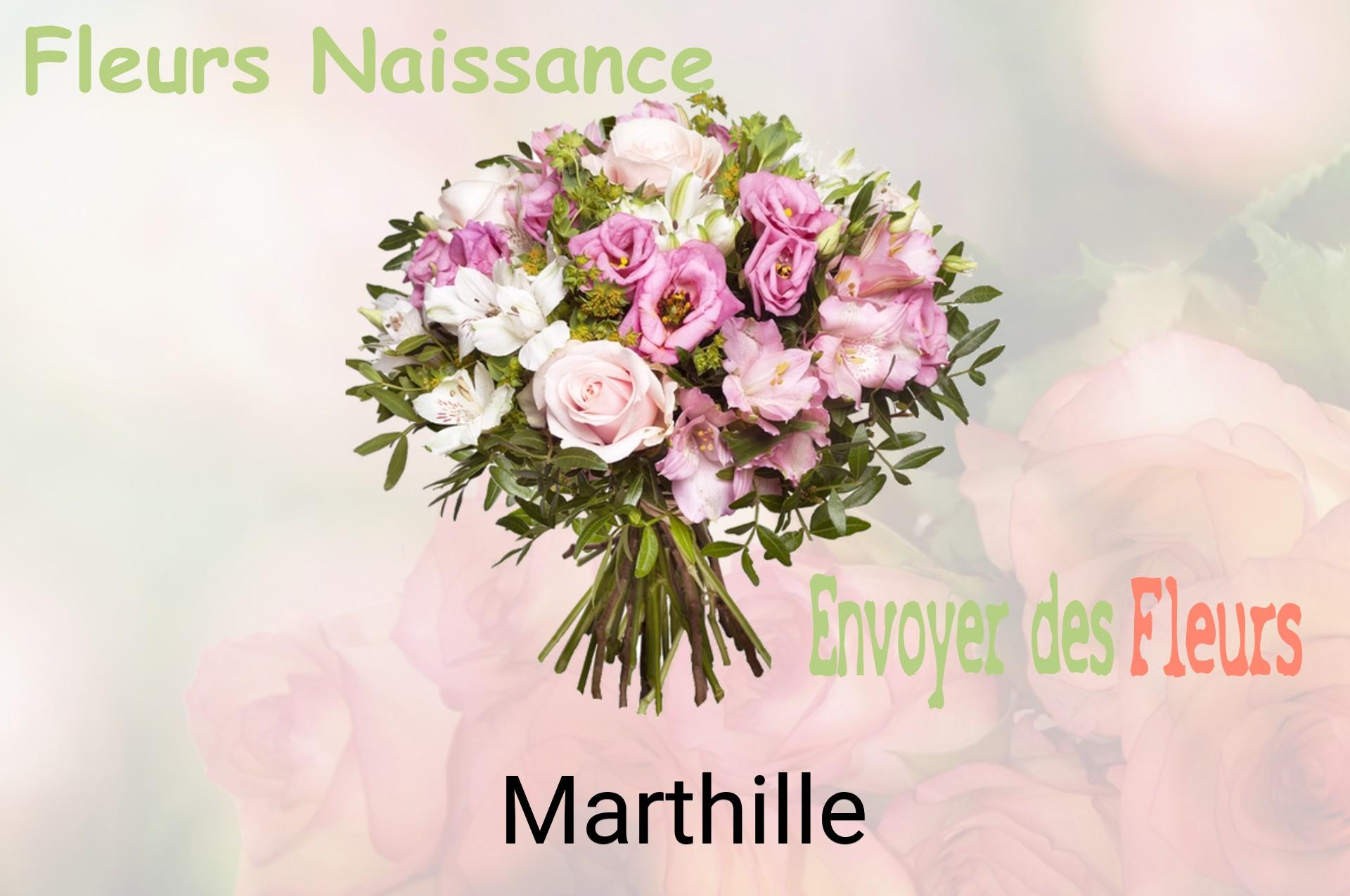 Bouquet de fleurs de naissance livré à Marthille